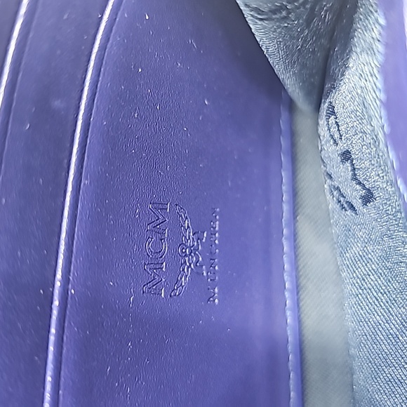 MCM BLUE Studded Wallet - Picture 6 of 6